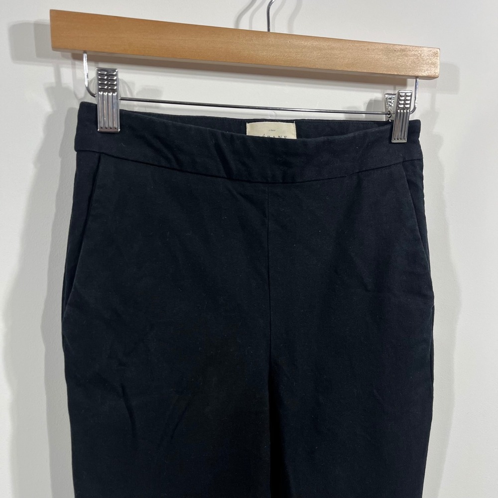 Sezane Trousers Black High Rise Slim Tapered Leg Pants Womens 0 Capsule Classic - Picture 3 of 15